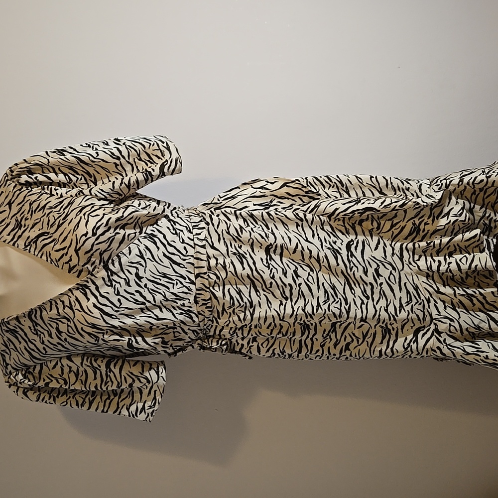 Zebra Print Wrap Dress